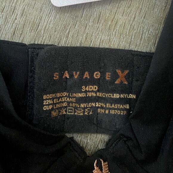Savage X Fenty NWT Core Microfiber Unlined Bra Black 34DD Basic Classic Comfy - Picture 9 of 10